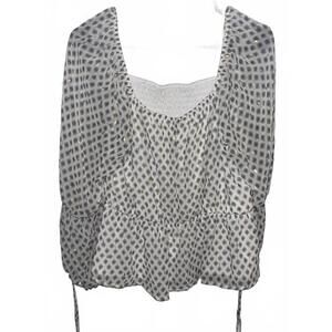 June & Hudson Women's Printed Peplum Top - Size XL